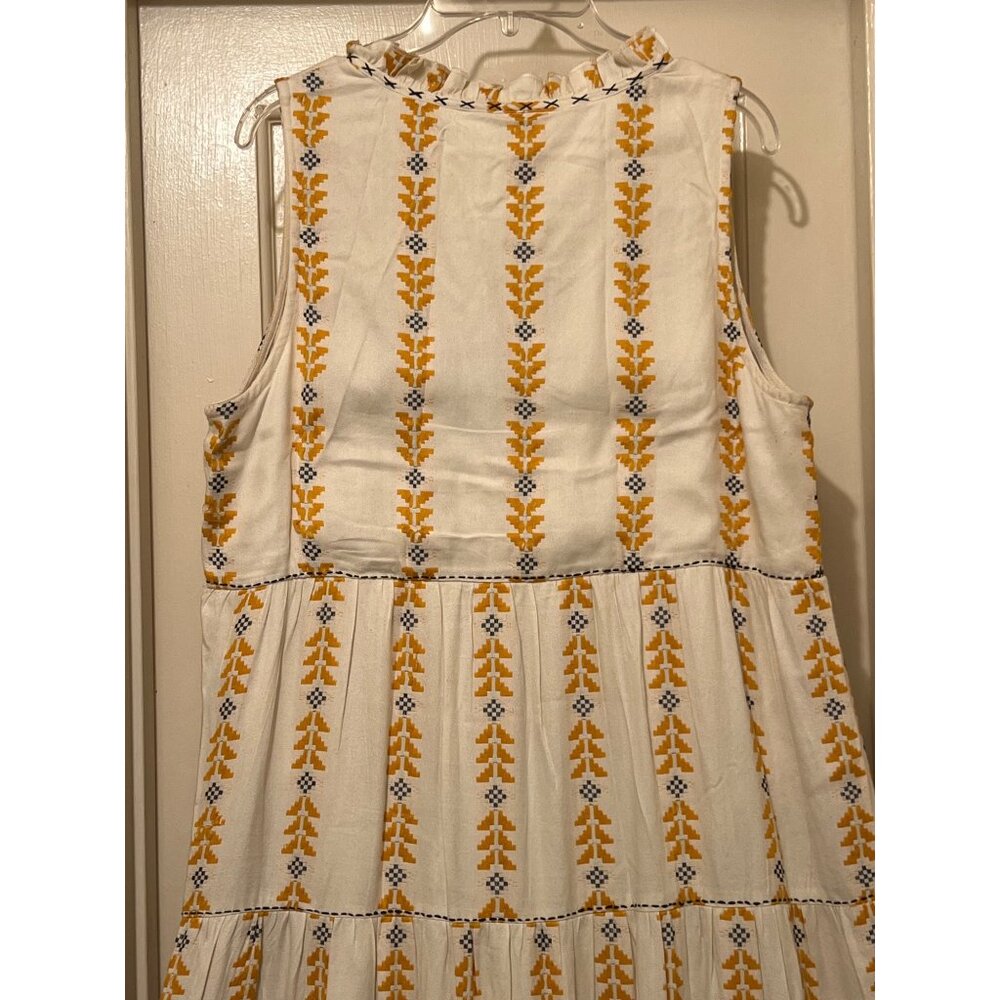 Versona Large Tank Dress Aztec Tassels Maxi Lined Tiered Career festival Comfort - Picture 11 of 16